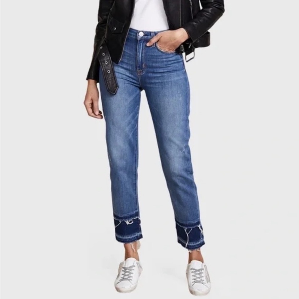 Hudson Jeans Blue Ankle Cropped Distressed